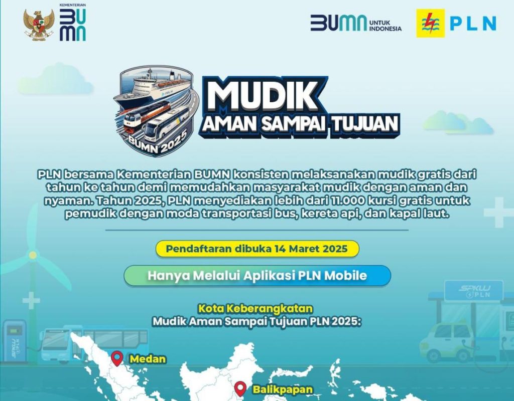 Mudik Gratis PLN: Buruan Daftar!