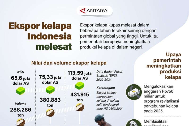  Kelapa RI Jadi Primadona Dunia! Ekspor Melejit