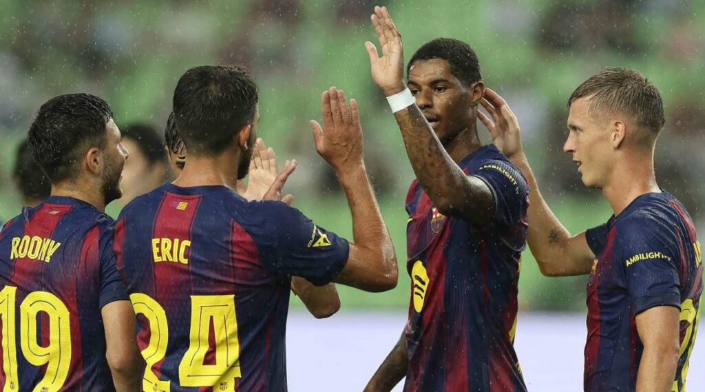 Barcelona Pesta Gol di Korea! Rashford Cetak Gol Perdana
